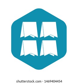 Pennants icon. Simple illustration of pennants vector icon for web