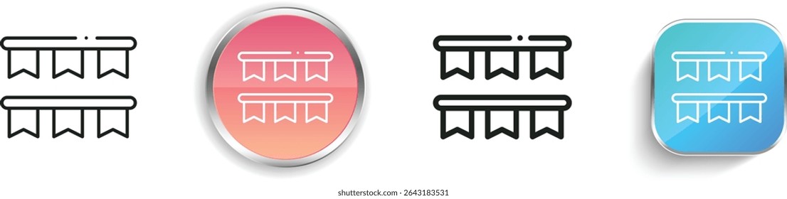 pennants icon. Thin Linear, Regular and Button Style Design Isolated On White Background
