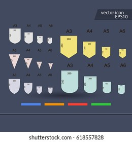 pennants vector illustration. Flat pennant icon