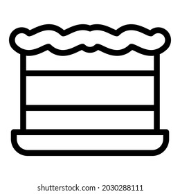 Vector de contorno de icono de lasaña de pene. Pasta de Lasagna. Gastronomía de Italia