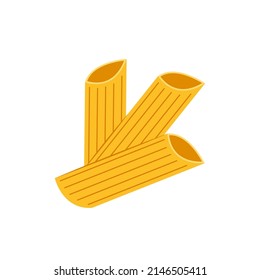 Penne noodle vector. Penne noodle. Macaroni.