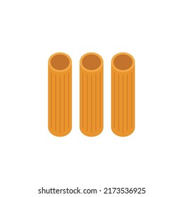 Penne noodle vector. Penne noodle. Macaroni.
