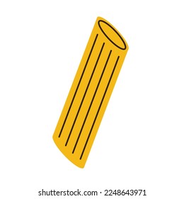 Penne noodle vector. Penne noodle. Macaroni.