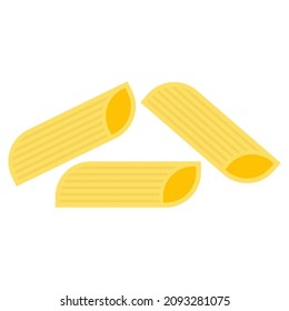 pene pasta plana clipart vector ilustración