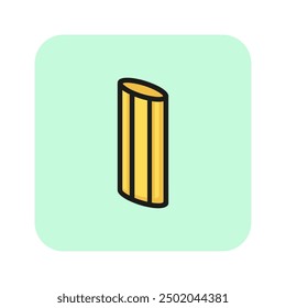 Penne pasta line icon. Dish, cooking, food.  concept. Vector illustration can be used for topics like