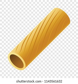 Penne rigate pasta mockup. Realistic illustration of penne rigate pasta vector mockup for on transparent background