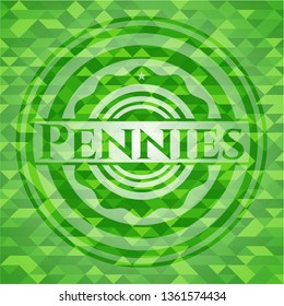 Pennies green mosaic emblem