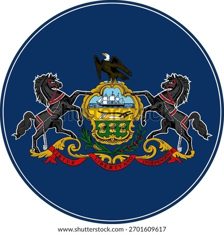 Pennsylvania Circle Flag, Pennsylvania Flag Icon