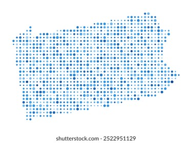 Pennsylvania Dot Map. Us State Digital Style Shape. Pennsylvania vector image. Us State shape blue circular dots. Modern vector illustration.