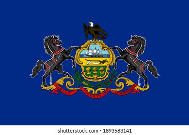 Pennsylvania Flag Vector - Editable flags