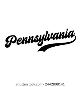 Pennsylvania hand lettering design calligraphy vector, Pennsylvania text vector trendy typography design