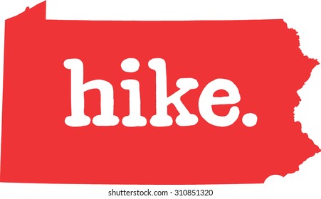 Pennsylvania hike state vector sign