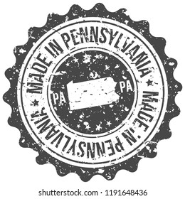 Pennsylvania Made In Map Travel Stamp Icon City Design Tourism Export Seal