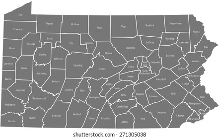 1,707 Counties map pennsylvania Images, Stock Photos & Vectors ...