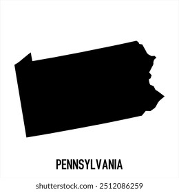 Pennsylvania-Karte. Abstraktes Design, Vektorgrafik