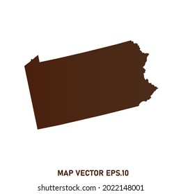 PENNSYLVANIA map High Detailed on white background. Abstract design vector illustration eps 10