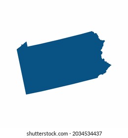 PENNSYLVANIA map High Detailed on white background. Abstract design vector illustration eps 10