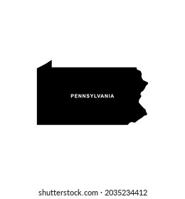 Pennsylvania map icon. Pennsylvania icon vector