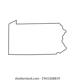 Pennsylvania map on white background