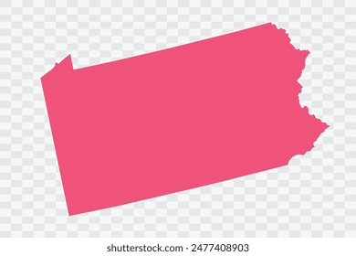PENNSYLVANIA Map punch Color Background quality files png