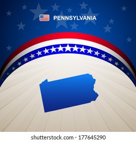 Pennsylvania map vector background