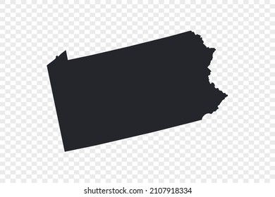 Pennsylvania map vector, Not isolated on transparent background