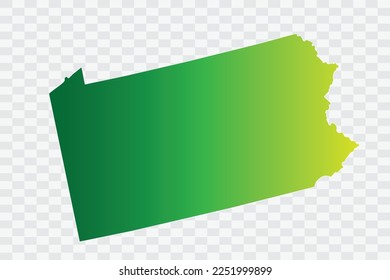 PENNSYLVANIA Map yellowish green Color Background quality files png