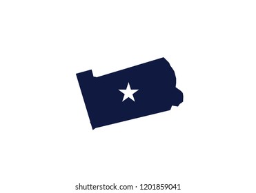 Pennsylvania outline map state shape usa state america symbol