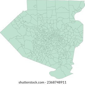 Pennsylvania State Allegheny county Map of Census Tracts 2023