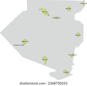 Pennsylvania State Allegheny county Map of parks