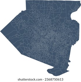 Pennsylvania State Allegheny county Map of Voting Districts