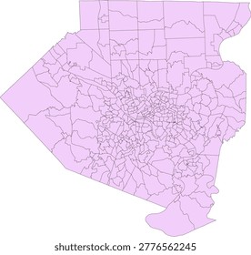 Pennsylvania State Allegheny County vector Census Tract polygon based on Tiger 2020 Census Data