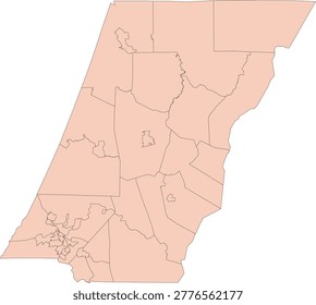 Pennsylvania State Cambria County vector Census Tract polygon based on Tiger 2020 Census Data