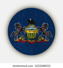 Pennsylvania state flag. Vector illustration.