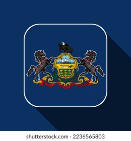 Pennsylvania state flag. Vector illustration.