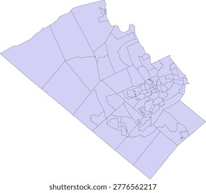 Pennsylvania State Lehigh County vector Census Tract polygon based on Tiger 2020 Census Data
