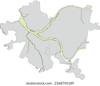 
Pennsylvania State Pittsburgh Map of 2014 FEMA Flood Zone