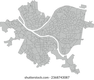 Pennsylvania State Pittsburgh Map of Census Block Group 2010