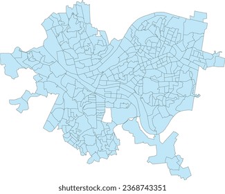 Pennsylvania State Pittsburgh Map of Census Block Group 2020