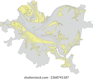 Pennsylvania State Pittsburgh Map of Landslide Prone Areas