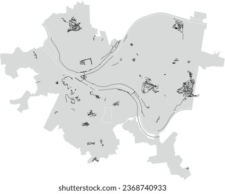 Pennsylvania State Pittsburgh Map of Trails