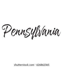 pennsylvania, text design. Vector calligraphy. Typography poster. Usable as background.