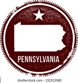 Pennsylvania USA State Stamp