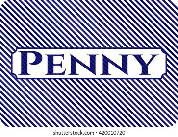 Penny-Abzeichen mit jean-Struktur