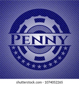  Penny emblem with denim texture