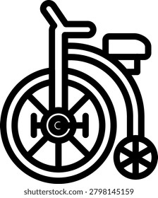 Penny Farthing Bicycle Vector Design Icon Style