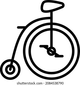 Penny Farthing Bike Concept Vector Icon Design,Cycling Sport Symbol, Bicycling Sign, Biking Equipment Stock Illustration