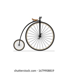 Icono aislado de Penny Farthing sobre fondo blanco. Ilustración vectorial.