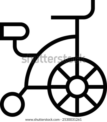 penny farthing icon. Thin linear style design isolated on white background
