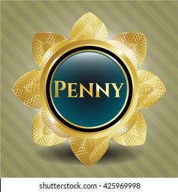 Penny gold shiny emblem